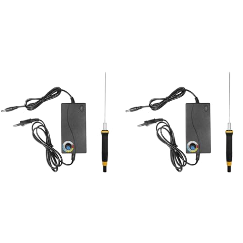 Serplex® Hot Wire Foam Cutter 36W Fast Heating Plug-in Engraving Pen with Anti Slip Handle Adjustable Temperature Electric Cutting Tool 2 PCS Serplex® Hot Wire Foam Cutter 36W Fast Heating Plug-in Engraving Pen with Anti Slip Handle Adjustable Temperature Electric Cutting Tool 2 PCS